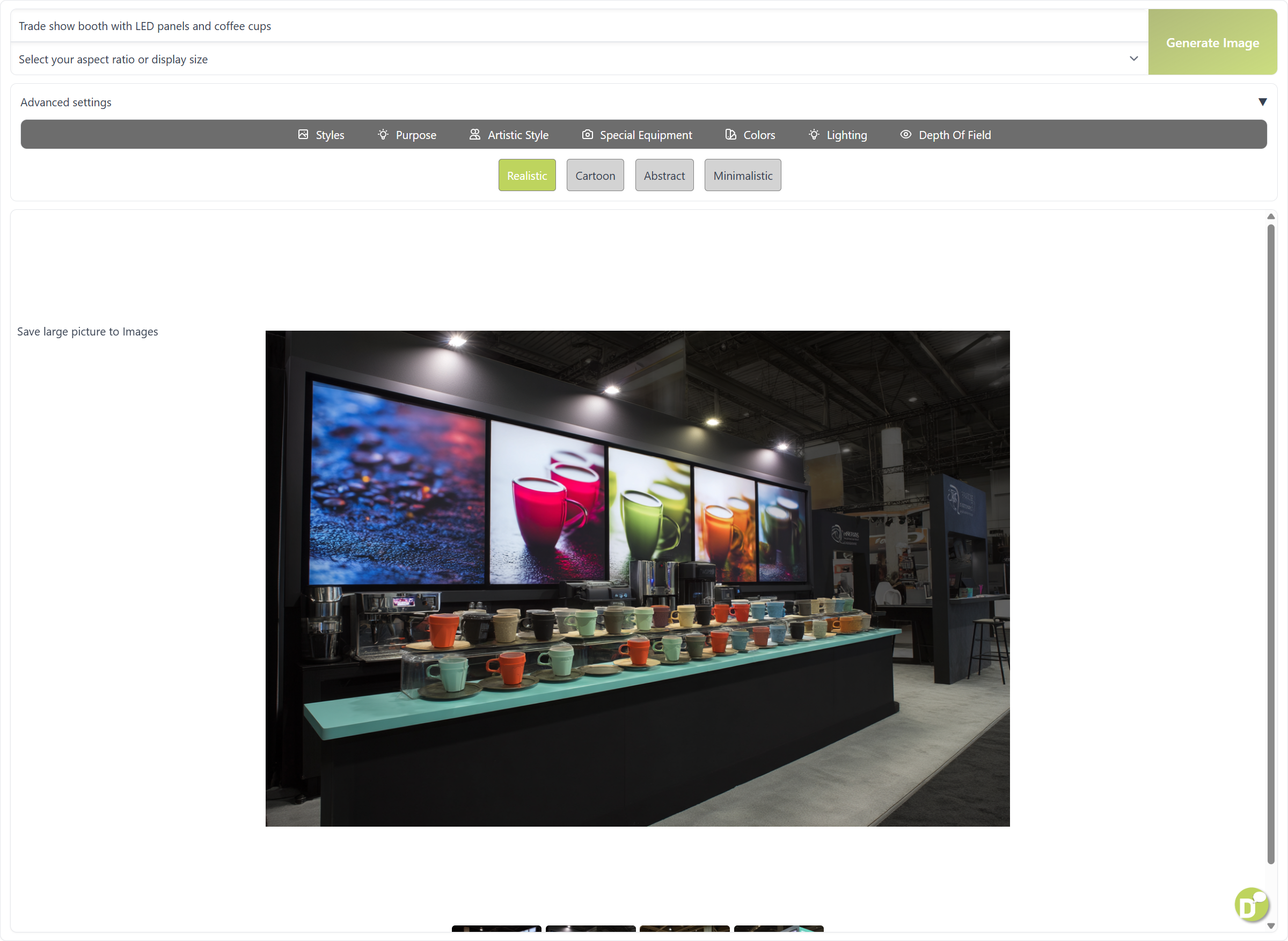 AI generated trade show booth visual